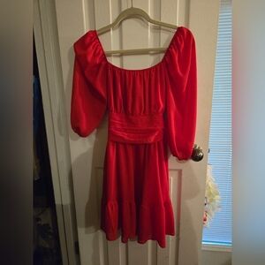 Red Exlura dress, size small